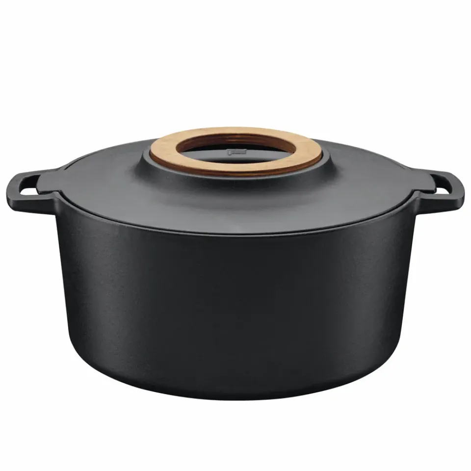 Cast Iron Casserole Pots|Cooking Pots & Casserole Dishes^Fiskars Norden casserole dish, 6 l Black