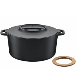 Cast Iron Casserole Pots|Cooking Pots & Casserole Dishes^Fiskars Norden casserole dish, 6 l Black