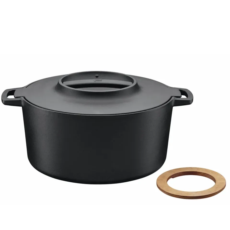 Cast Iron Casserole Pots|Cooking Pots & Casserole Dishes^Fiskars Norden casserole dish, 6 l Black