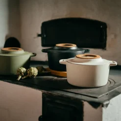 Cast Iron Casserole Pots^Fiskars Norden cast iron pot birch, 4 L Beige