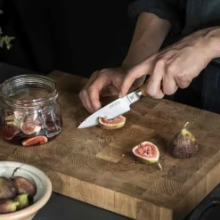 Knife Sets^Fiskars Norden chef's knife + vegetable knife set 2 pieces, Stainless steel-birch BrownSilver-coloured