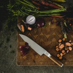 Knife Sets^Fiskars Norden chef's knife + vegetable knife set 2 pieces, Stainless steel-birch BrownSilver-coloured