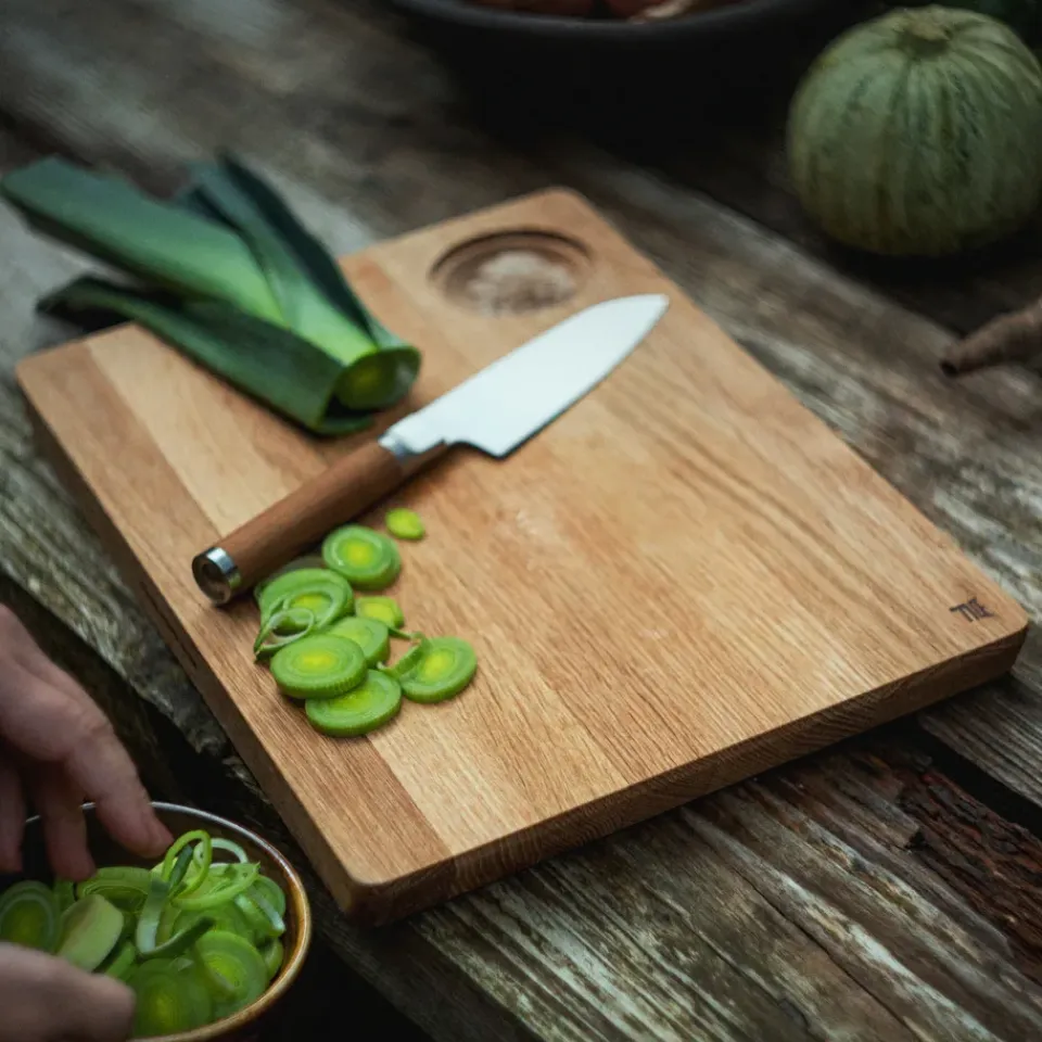 New Fiskars Norden cutting board oak, Large Brown