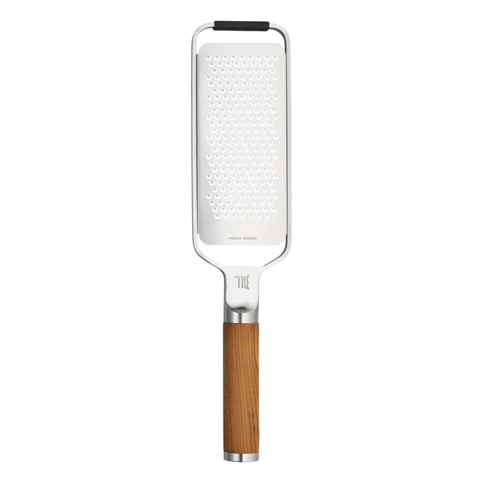 Graters^Fiskars Norden grate fine, Stainless steel-birch Silver-coloured
