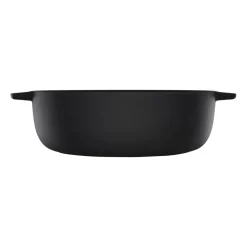 Cast Iron Casserole Pots^Fiskars Norden Grill Chef casserole cast iron-stainless steel, Ø30 cm BlackSilver-coloured