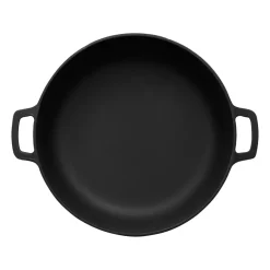 Cast Iron Casserole Pots^Fiskars Norden Grill Chef casserole cast iron-stainless steel, Ø30 cm BlackSilver-coloured