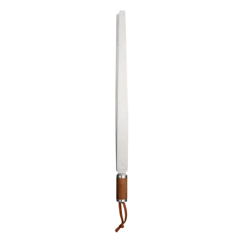Tongs & Turners^Fiskars Norden grill tongs, Stainless steel-birch Silver-coloured