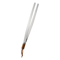 Tongs & Turners^Fiskars Norden grill tongs, Stainless steel-birch Silver-coloured