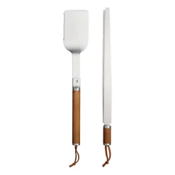 Hot Fiskars Norden grillverk fabric 2 pieces, Stainless steel-birch Silver-coloured