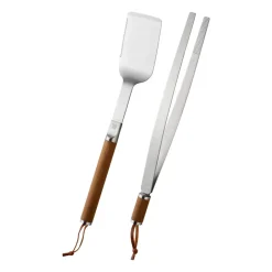 Hot Fiskars Norden grillverk fabric 2 pieces, Stainless steel-birch Silver-coloured