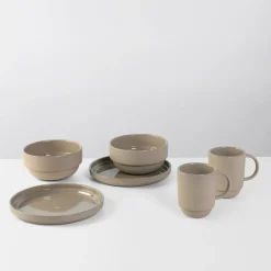 Best Broste Copenhagen Nordic Bistro dinner set for two, 6 pieces Beige