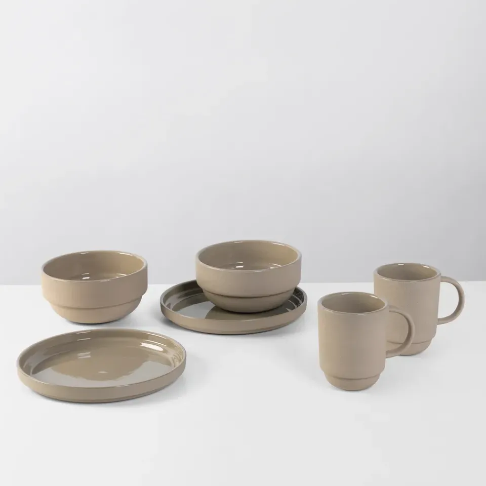 Best Broste Copenhagen Nordic Bistro dinner set for two, 6 pieces Beige