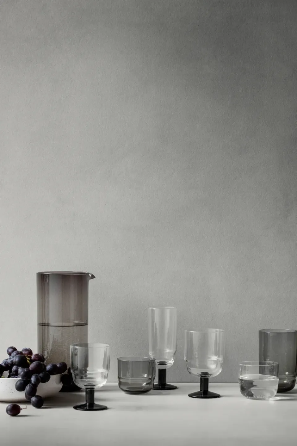 New Broste Copenhagen Nordic Bistro white wine glass 20 cl, Clear-smoke stem Transparent