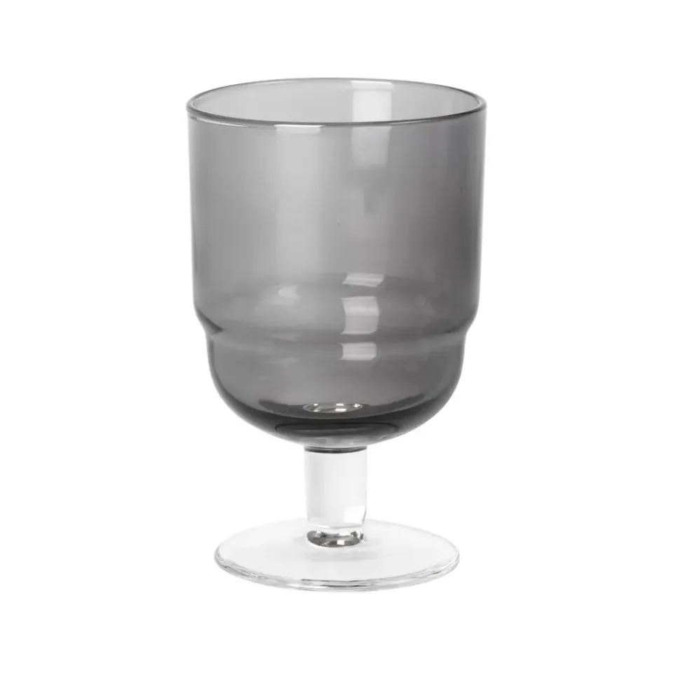 Wine Glasses^Broste Copenhagen Nordic Bistro white wine glass 20 cl, smoke-clear Grey