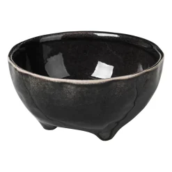 Breakfast Bowls^Broste Copenhagen Nordic Coal bowl on foot, Ø11 cm BlackGrey