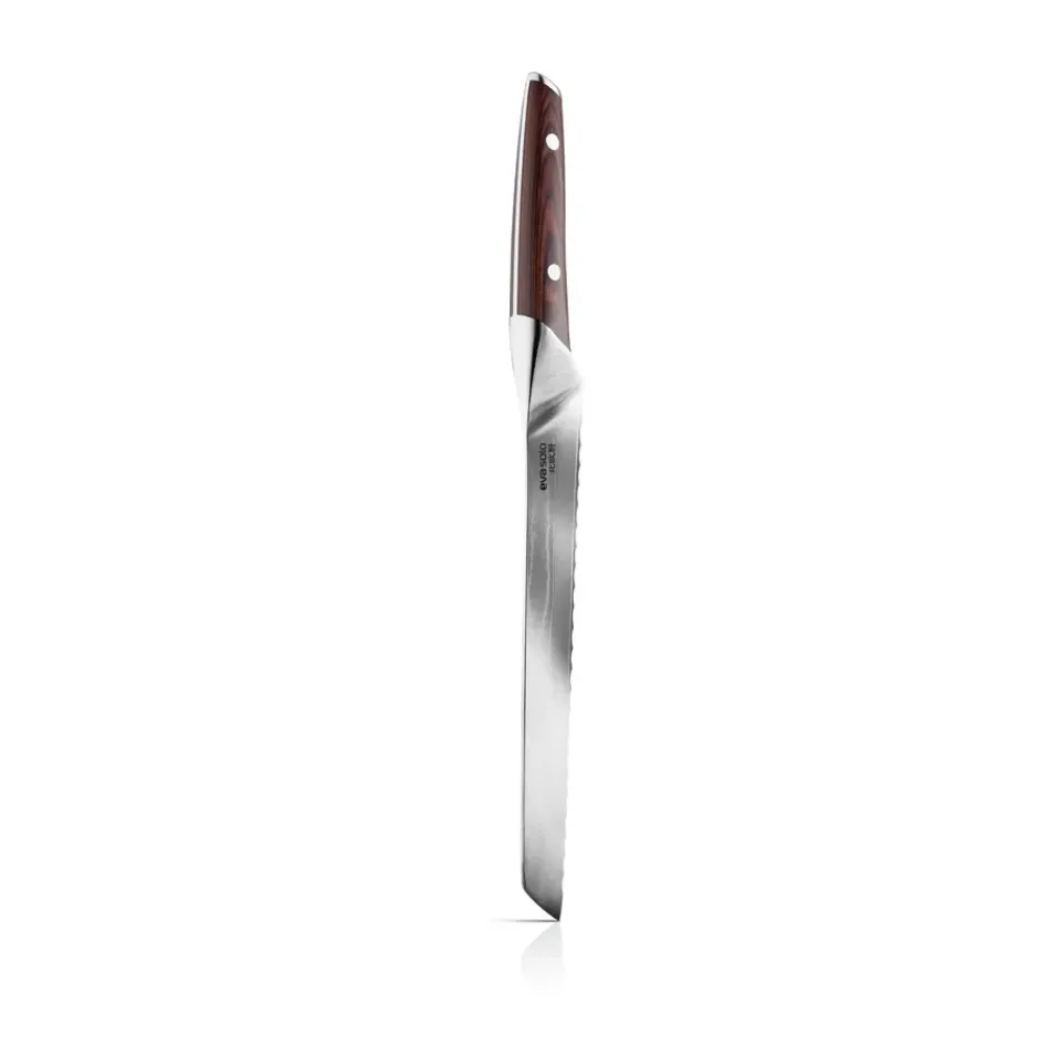 New Eva Solo Nordic Kitchen bread knife 24 cm, Damascus steel Silver-colouredBrown