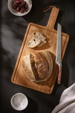 New Eva Solo Nordic Kitchen bread knife 24 cm, Damascus steel Silver-colouredBrown