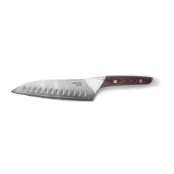 Santoku Knives^Eva Solo Nordic Kitchen santoku knife 18 cm, Damascus steel Silver-colouredBrown