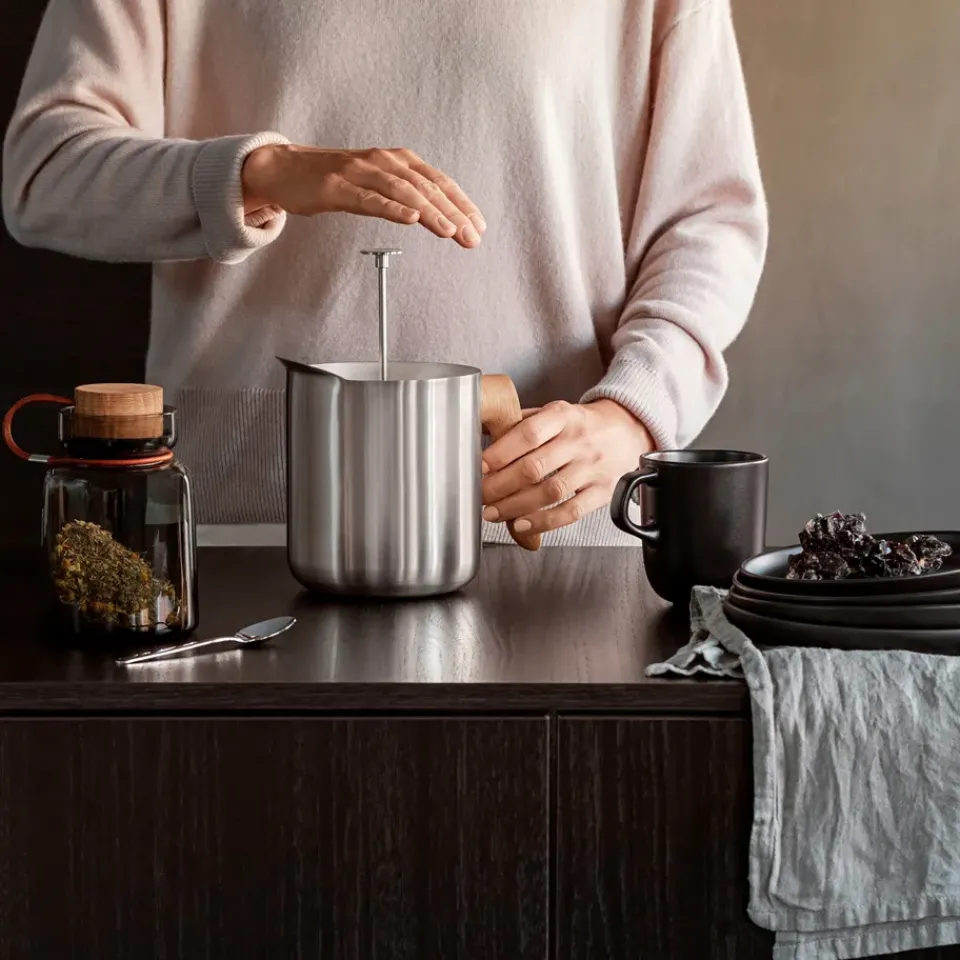 Hot Eva Solo Nordic Kitchen tea press, stainless steel Silver-coloured