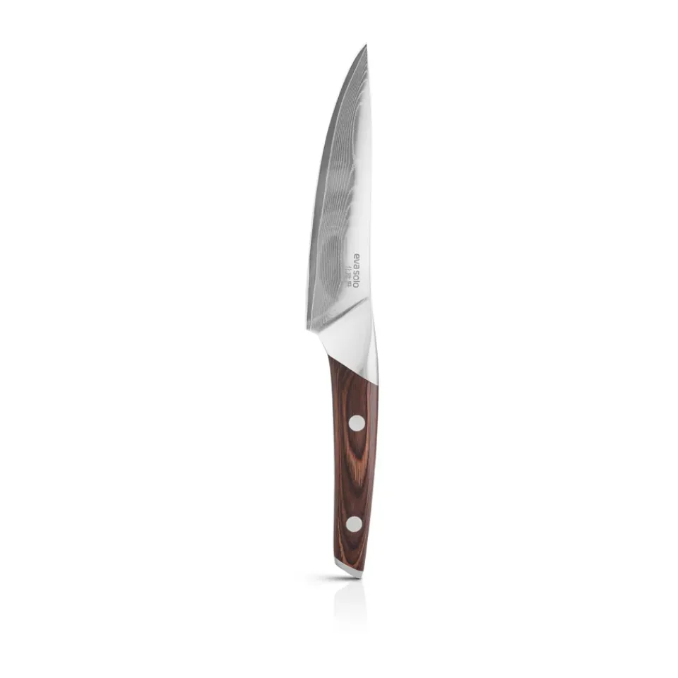 Online Eva Solo Nordic Kitchen vegetable knife 13 cm, Damascus steel Silver-colouredBrown