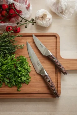 Online Eva Solo Nordic Kitchen vegetable knife 13 cm, Damascus steel Silver-colouredBrown