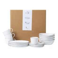 Table Settings & Starter Sets^Broste Copenhagen Nordic Salt breakfast set, 16 pieces White