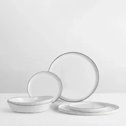 Discount Broste Copenhagen Nordic Salt dinner set for two, 6 pieces WhiteBlack