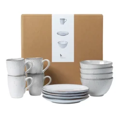 New Broste Copenhagen Nordic Sand breakfast set, 12 pieces Beige
