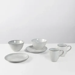 Best Broste Copenhagen Nordic Sand breakfast set for two, 6 pieces Beige