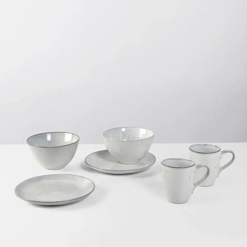 Best Broste Copenhagen Nordic Sand breakfast set for two, 6 pieces Beige