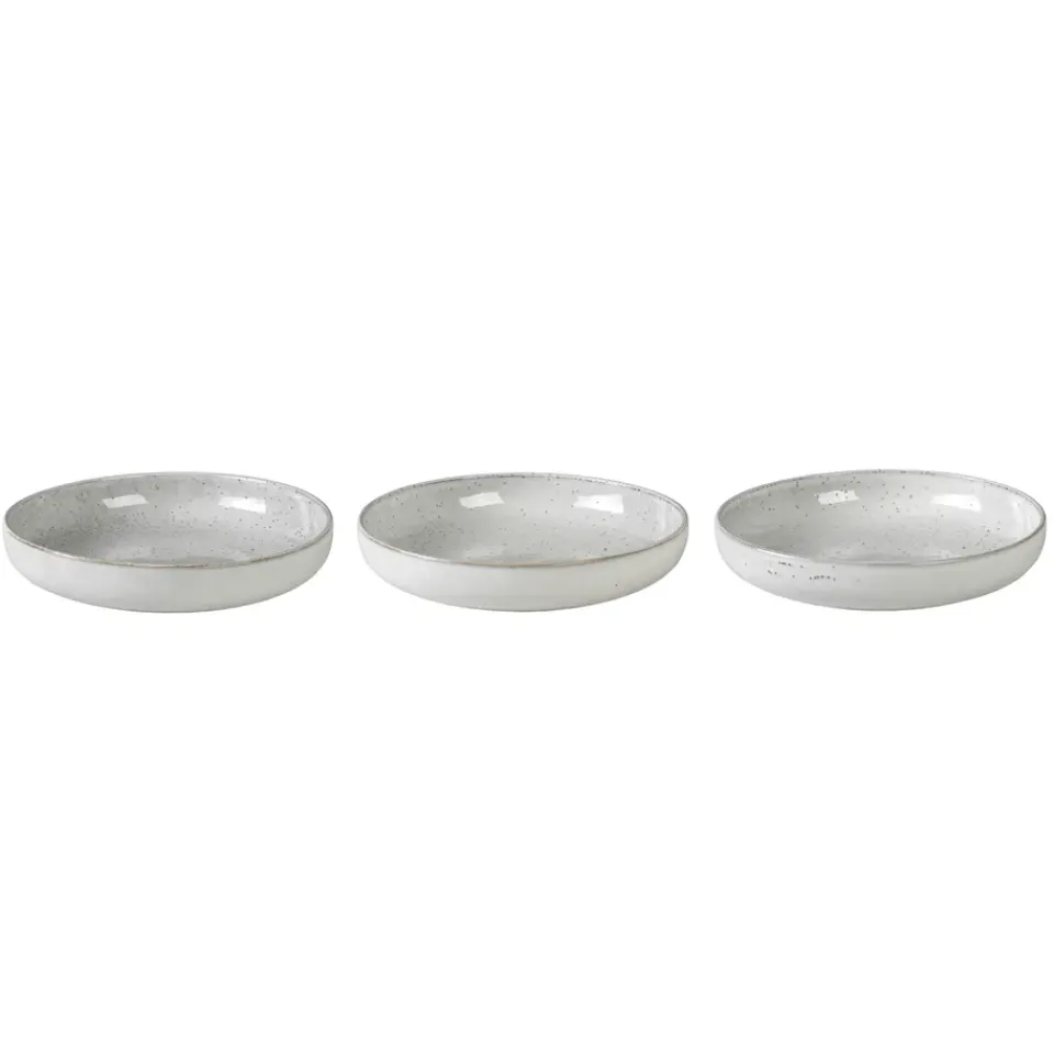 Clearance Broste Copenhagen Nordic Sand deep plate, 22.5 cm Beige