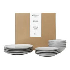 Clearance Broste Copenhagen Nordic Sand dinner service set, 12 pieces Beige