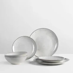 Table Settings & Starter Sets^Broste Copenhagen Nordic Sand dinner set for two, 6 pieces Beige
