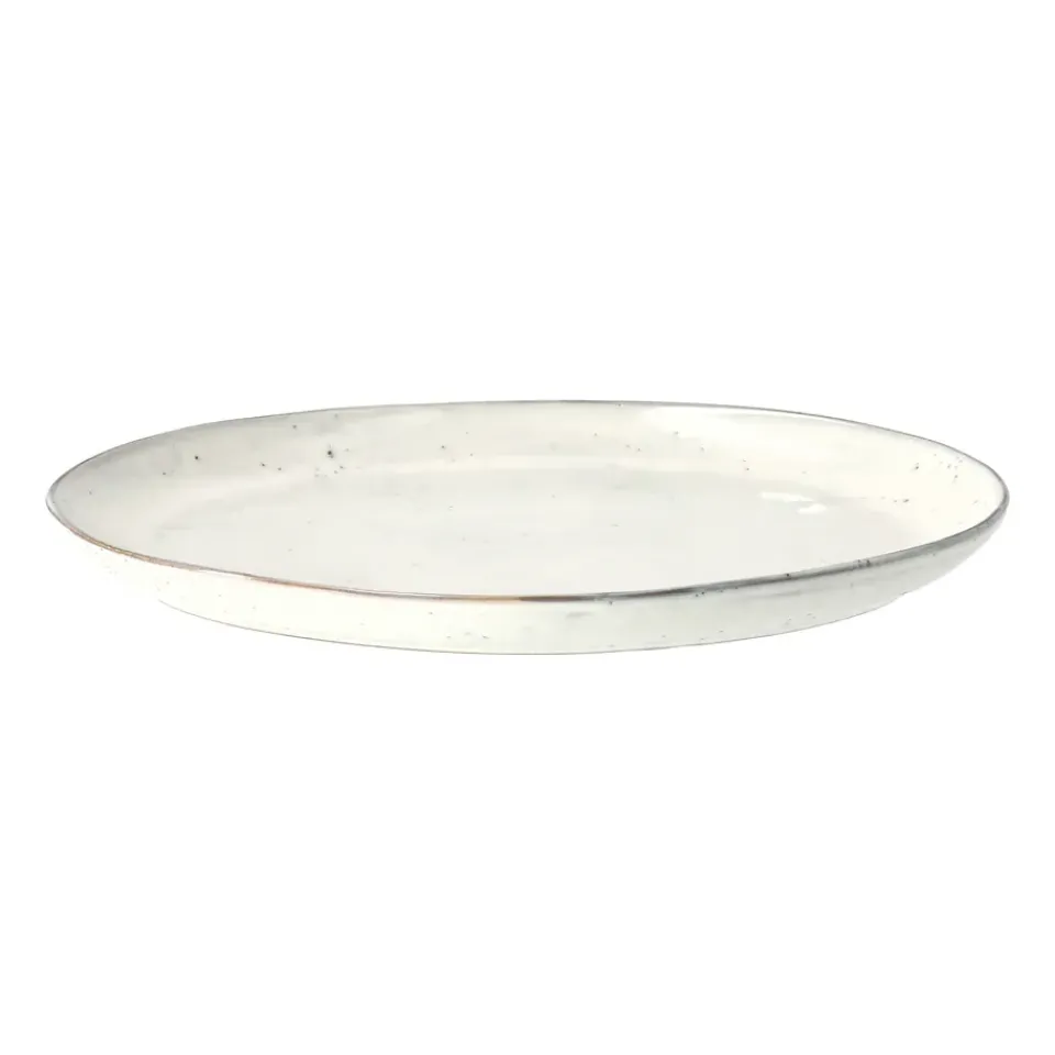 Serving Platters & Dishes^Broste Copenhagen Nordic Sand oval serving platter, 26.5x35.5 cm Beige