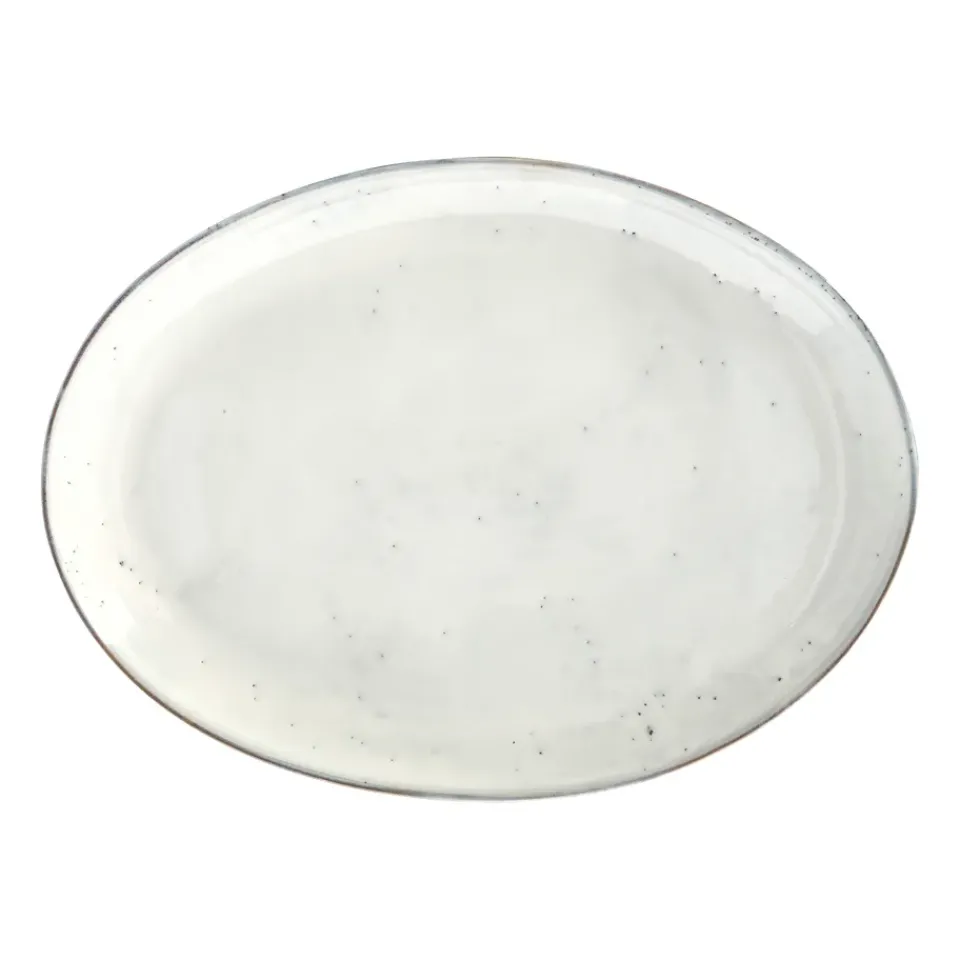 Serving Platters & Dishes^Broste Copenhagen Nordic Sand oval serving platter, 26.5x35.5 cm Beige