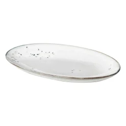 Best Broste Copenhagen Nordic Sand oval serving platter, 13.6x22 cm Beige