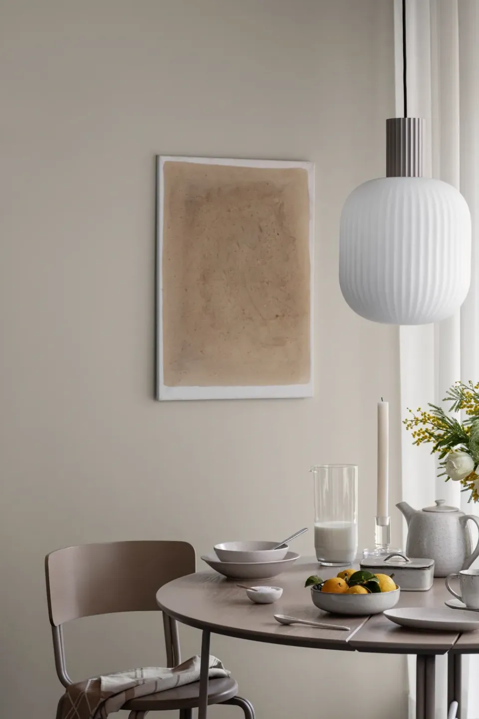 Sale Broste Copenhagen Nordic Sand pasta plate, Ø 22.5 cm Beige