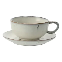 Teacups^Broste Copenhagen Nordic Sand tea cup and saucer, 5.8 cm Beige