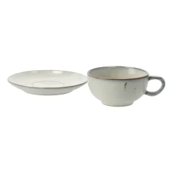 Teacups^Broste Copenhagen Nordic Sand tea cup and saucer, 5.8 cm Beige