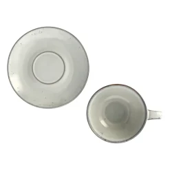 Teacups^Broste Copenhagen Nordic Sand tea cup and saucer, 5.8 cm Beige