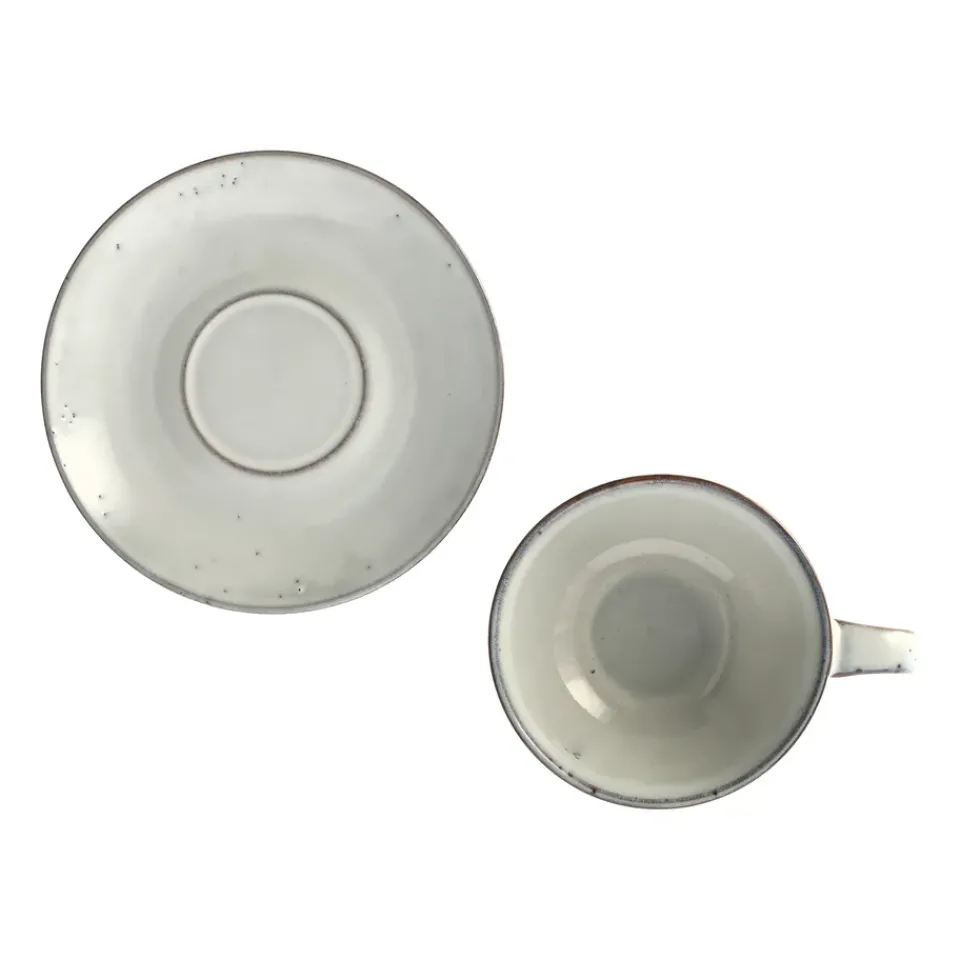 Teacups^Broste Copenhagen Nordic Sand tea cup and saucer, 5.8 cm Beige