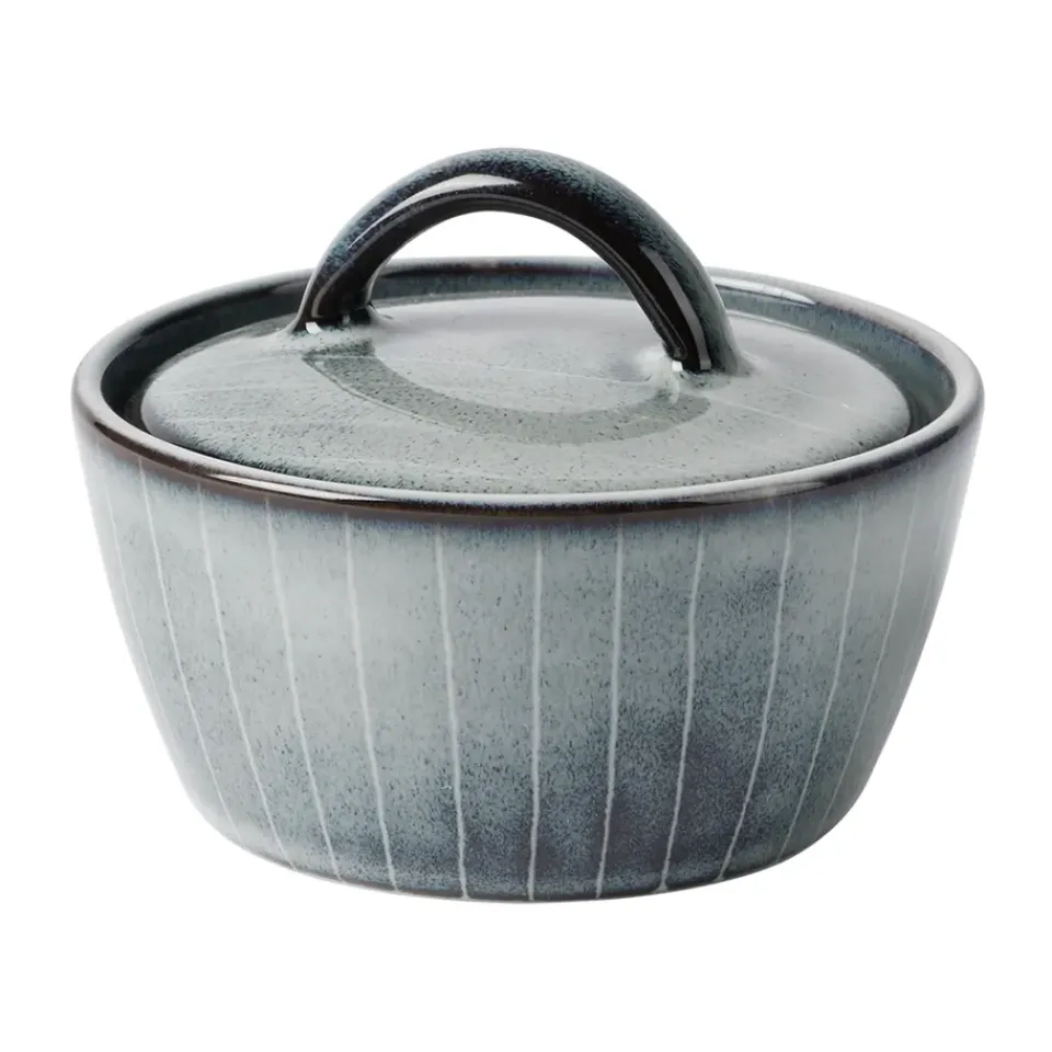 Clearance Broste Copenhagen Nordic Sea bowl with lid, Ø8 cm Blue