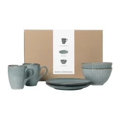 Table Settings & Starter Sets^Broste Copenhagen Nordic Sea breakfast set for two, 6 pieces Blue
