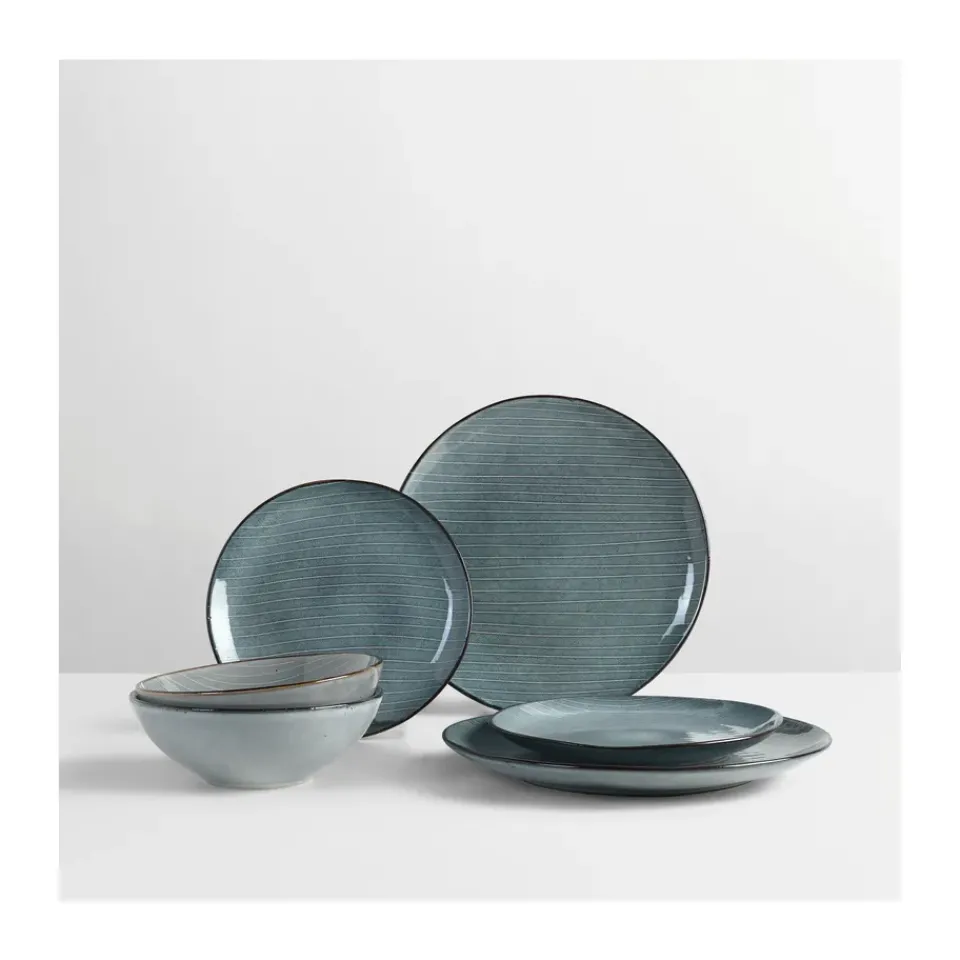 Discount Broste Copenhagen Nordic Sea dinner set for two, 6 pieces Blue
