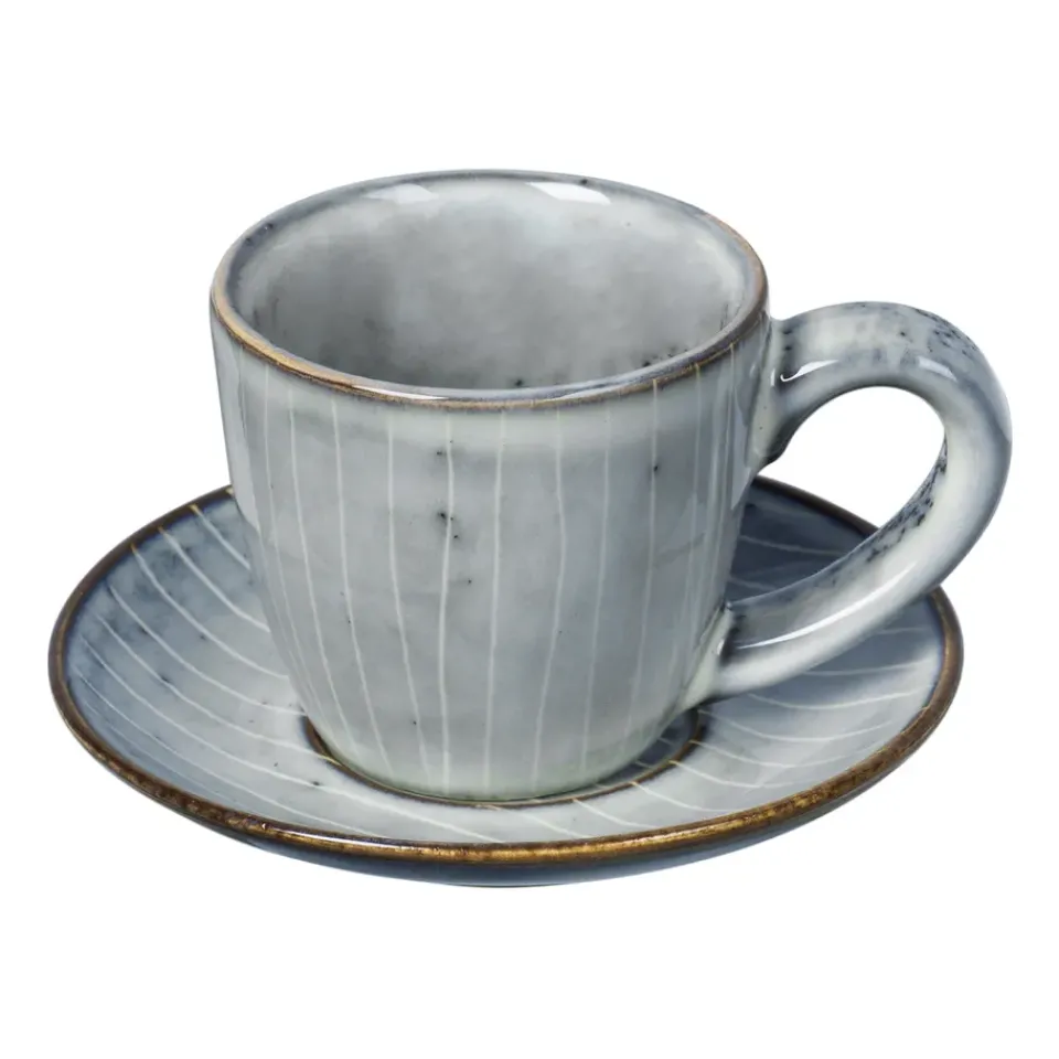 Best Broste Copenhagen Nordic Sea espresso cup with saucer, 5 cl Blue