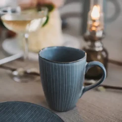 Coffee Cups^Broste Copenhagen Nordic sea mug with handle, 10 cm Blue