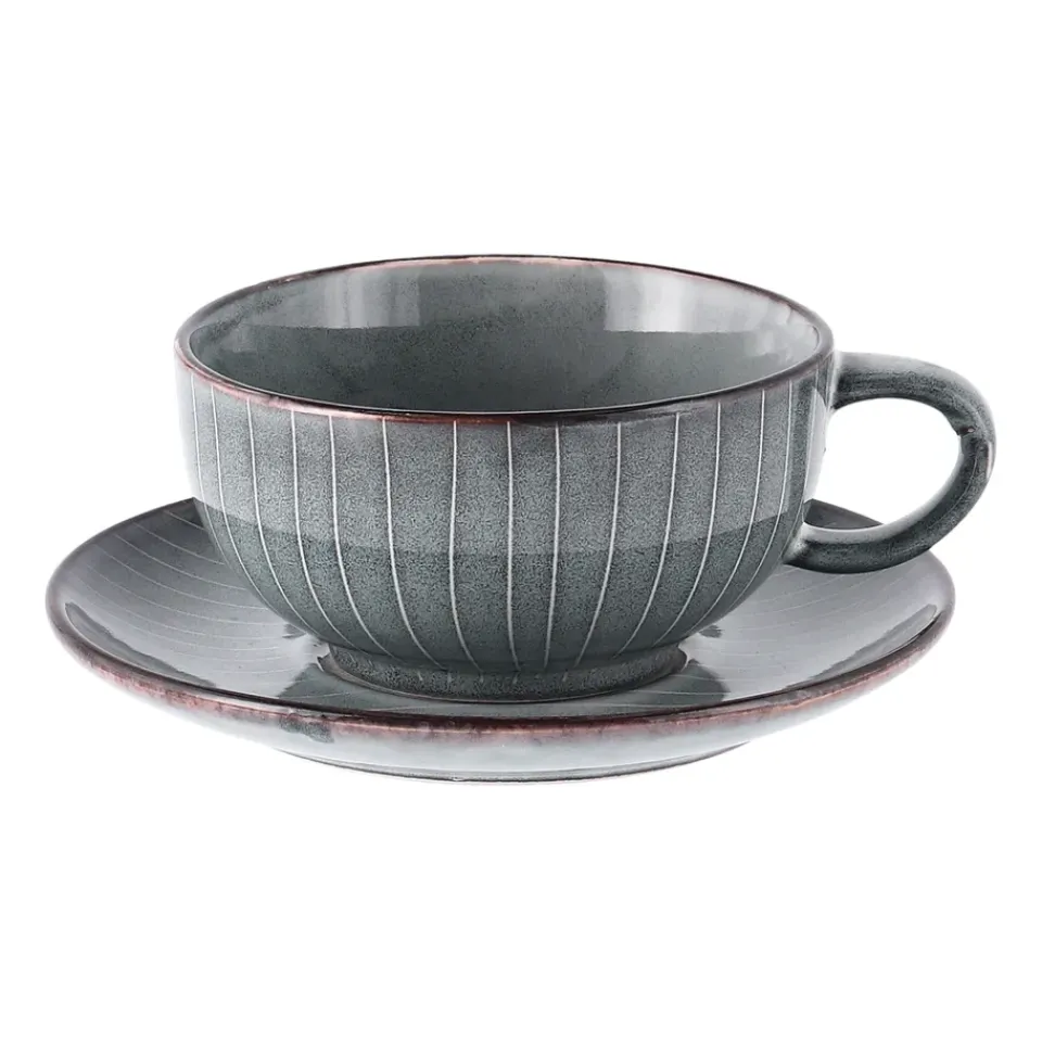 Sale Broste Copenhagen Nordic Sea tea cup and saucer, 5.8 cm Blue