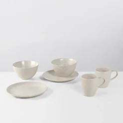 Hot Broste Copenhagen Nordic Vanilla breakfast set for two, 6 pieces Beige