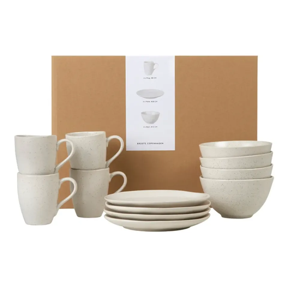 Best Broste Copenhagen Nordic Vanilla breakfast set, 12 pieces Beige