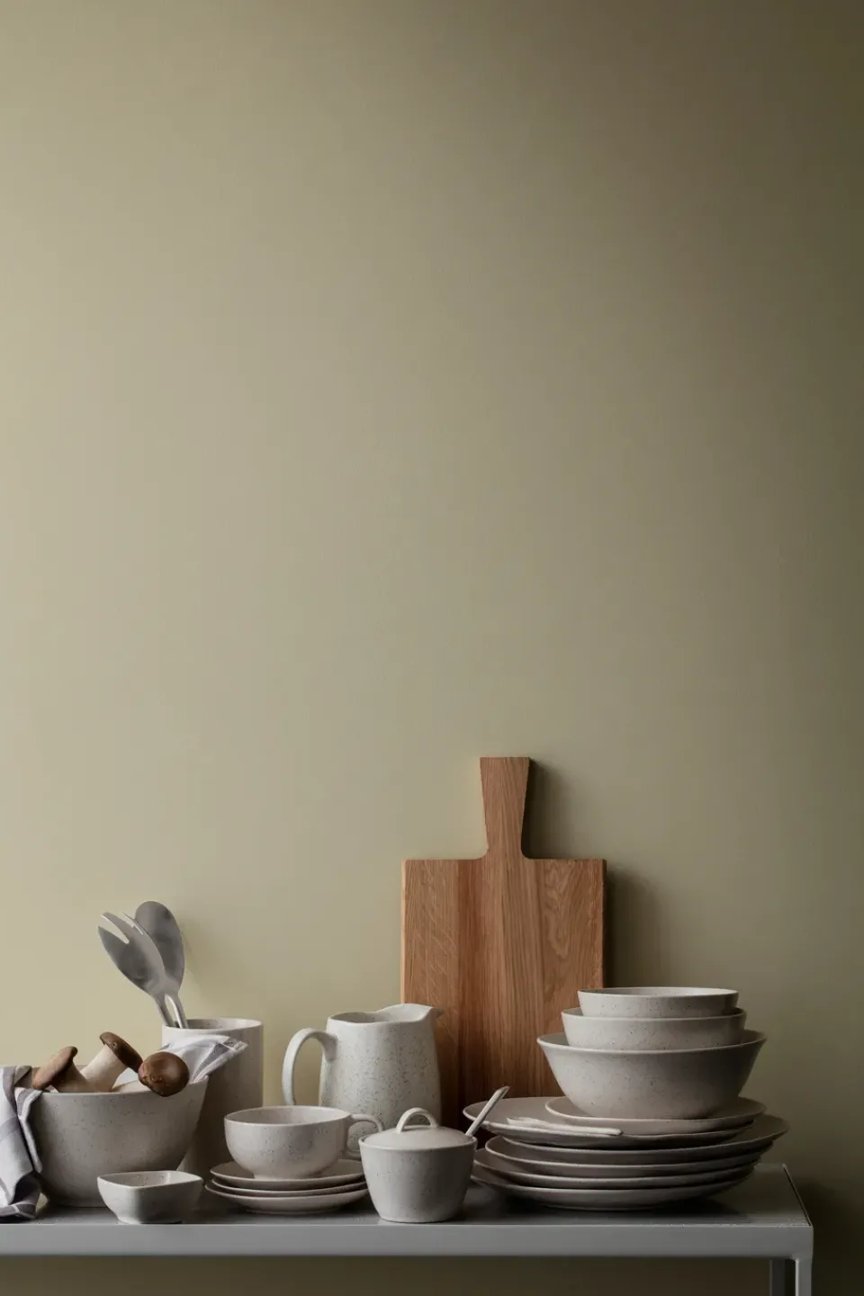 Outlet Broste Copenhagen Nordic Vanilla Budda bowl Ø21 cm, Cream with grains BeigeWhite